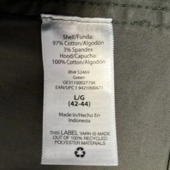 Mens Field Jacket, Stretch, Stow Away Hood - Picture 8 of 16